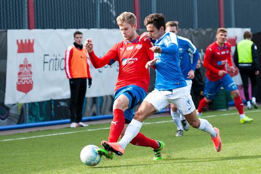 Helsingborgs Viktor Ljung och Trelleborgs Furkan Motori