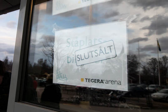 Slutsålt i ishockeymatchen i kvalet  till SHL mellan