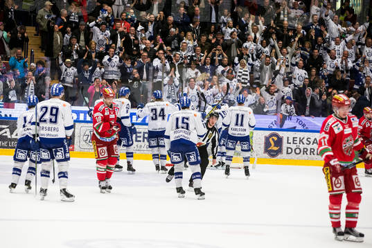Leksands spelarna jublar