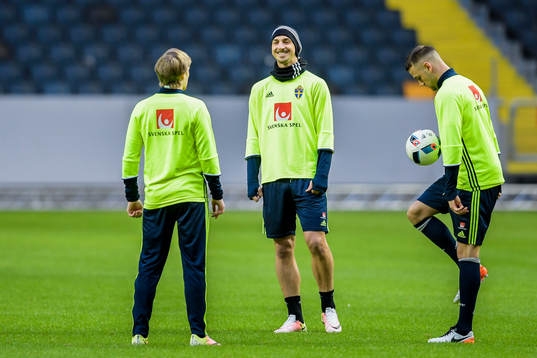 Emil Forsberg, Zlatan Ibrahimovic och Alexander Milosevic