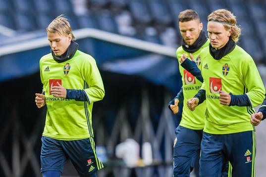 Oscar Lewicki, Marcus Berg och Oscar Hiljemark nder