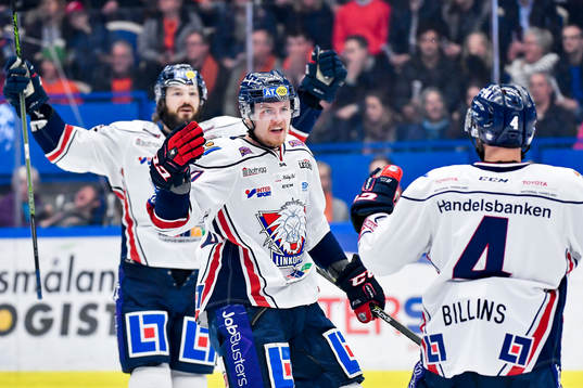 Linköpings Nick Sörenssen jublar
