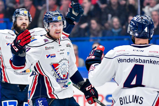 Linköpings Nick Sörenssen jublar