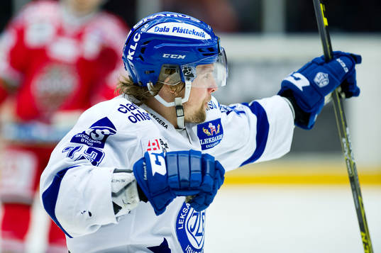 Leksands Viktor Amnér jublar