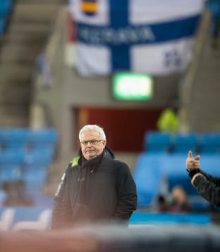Hans Backe. Norway - Finland. Ullevaal, Oslo 29.3.2016