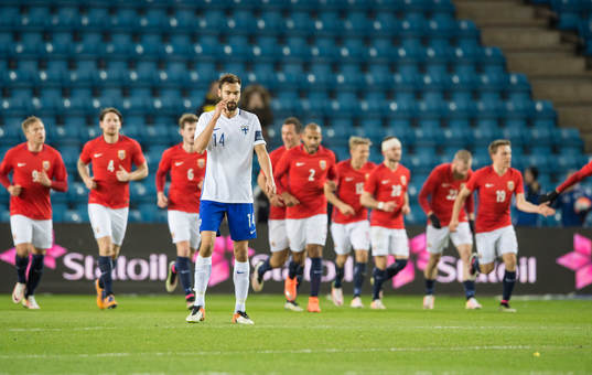 1-0. Tim Sparv. Norja - Suomi. A-maaottelu. Oslo 29.3.2016