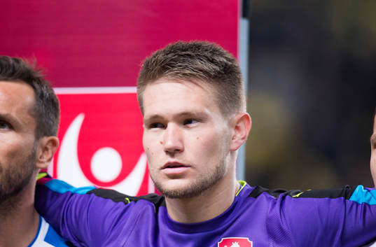 Tjeckiens målvakt Tomas Vaclik