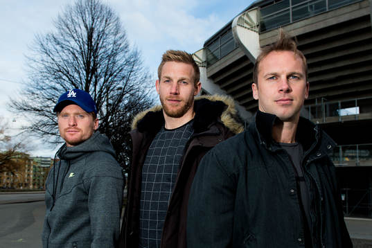 Gais Nya Zeeländare Dan Keat, Steven Old och Craig