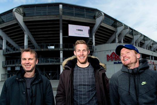 Gais Nya Zeeländare Craig Henderson, Steven Old och Dan