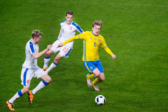 Tjeckien  Ladislav Krejci och Vladimir Darida mot Sveriges