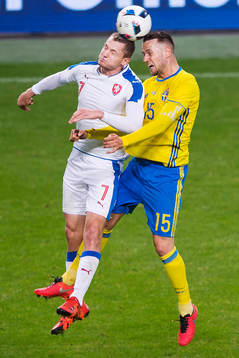 Tjeckien  Tomas Necid och Sveriges Alexander Milosevic