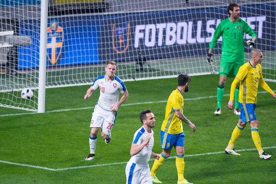 Tjeckien  Matej Vydra jublar