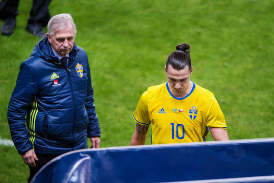 Landslagschef Lars Richt och Zlatan Ibrahimovic