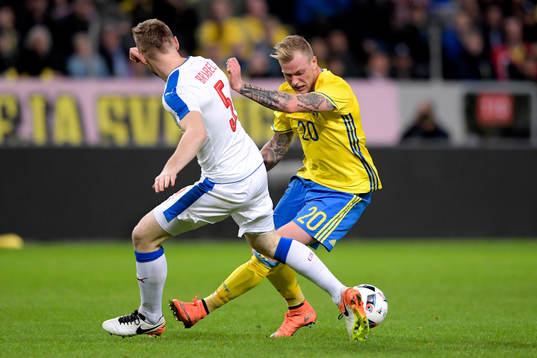 Tjeckiens Jakub Brabec och Sveriges John Guidetti