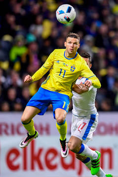 Sveriges Marcus Berg och Tjeckiens Marek Suchy
