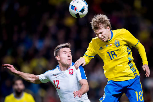 Tjeckiens Lukas Marecek och Sveriges Oscar Lewicki
