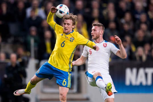 Sveriges Emil Forsberg och Tjeckiens Jakub Brabec