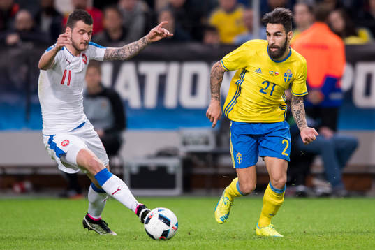 Tjeckiens Daniel Pudil och Sveriges Jimmy Durmaz