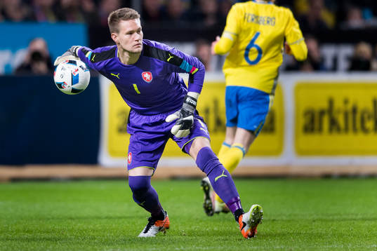 Tjeckiens målvakt Tomas Vaclik