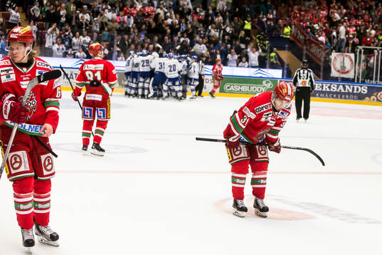 Leksands jublar bakom deppande Modos Gustav Possler  Ilari