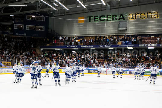 Leksands spelarna jublar