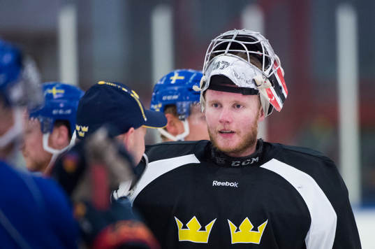 Jonas Gunnarsson (Malmö Redhawks) vid en träning