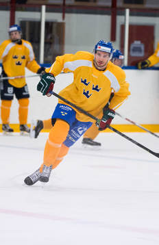 Mattias Sjögren (AK Bars Kazan) vid en träning