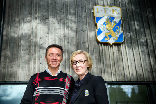 IFK Göteborgs sportchef Mats Gren och ekonomichef Lena