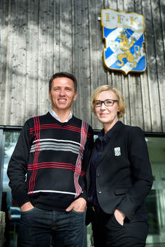 IFK Göteborgs sportchef Mats Gren och ekonomichef Lena