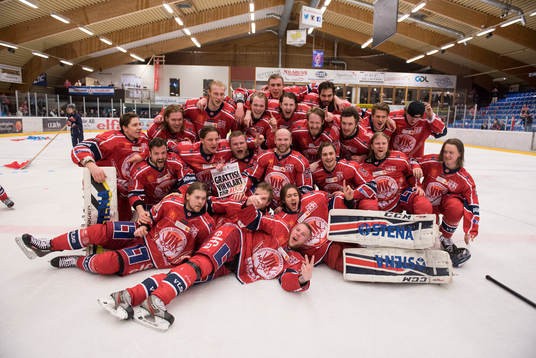 Västerviks spelare jublar