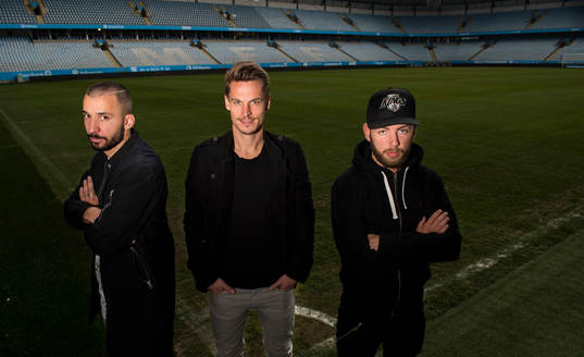 Malmö FFs Guillermo Molins, Markus Rosenberg och Erdal
