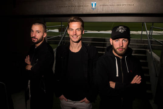 Malmö FFs Guillermo Molins, Markus Rosenberg och Erdal