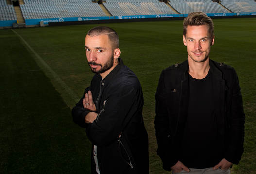 Malmö FFs Guillermo Molins och Markus Rosenberg