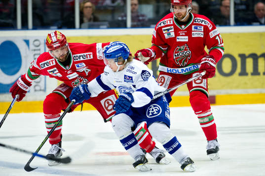 Modos Noah Welch, Leksands Oskar Lang och Modos Bill Thomas