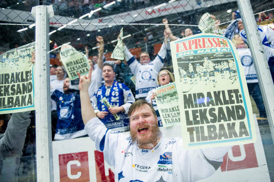 Leksands supportrar jublar