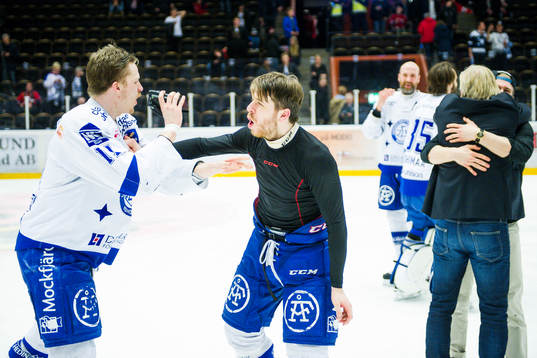 Leksands Martin Karlsson och Janos Hari jublar