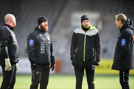 Elfsborgs målvaktstränare Gert Hansen (v), fystränare