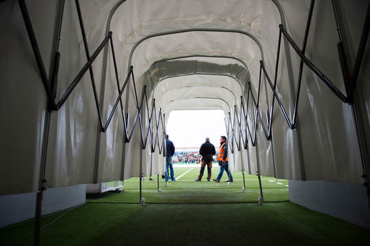 Spelargången i Södertälje Fotbollsarena