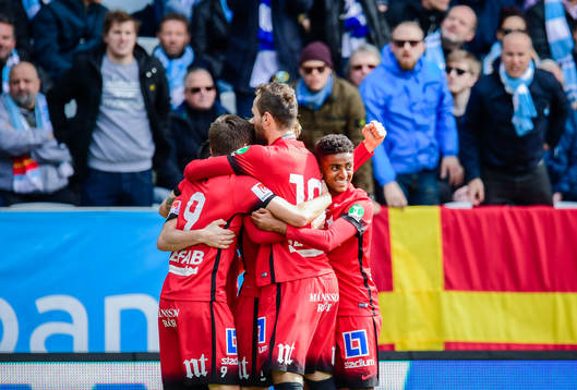 Norrköpings spelare jublar