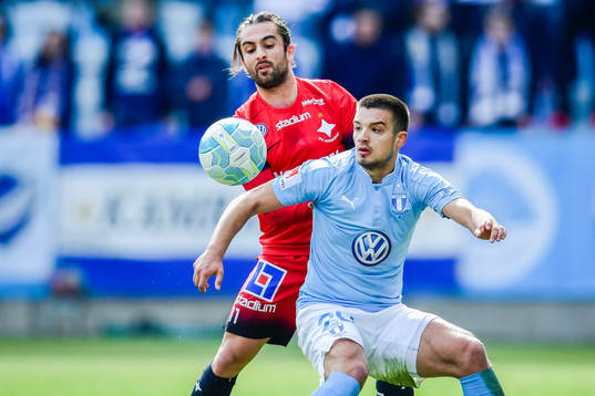 Norrköpings Christopher Telo och Malmö FFs Vladimir Rodic