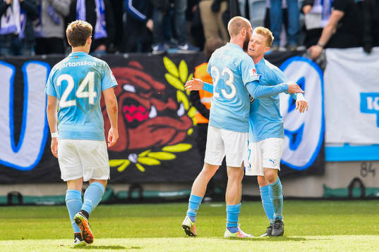 Malmö FFs Vidar Örn Kjartansson, Jo Inge Berget  och