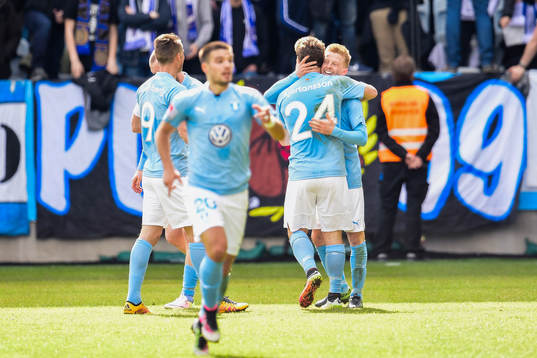 Malmö FFs spelare jublar