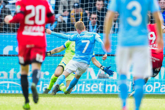 Malmö FFs Anders Christiansen kvitterar till 1-1