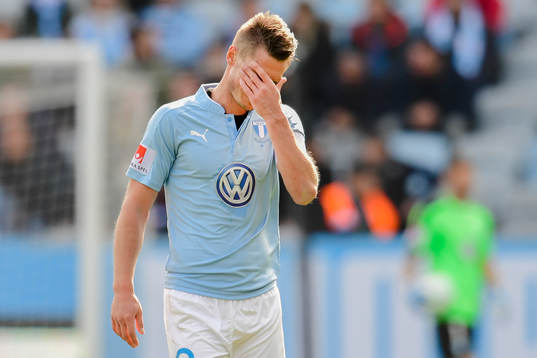 Malmö FFs Markus Rosenberg deppar