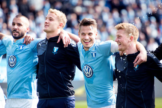 Malmö FFs Guillermo Molins, Franz Brorsson, Markus