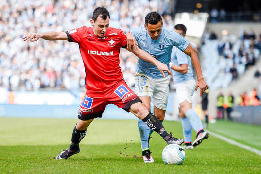 Norrköpings Nikola Tkalcic och Malmö FFs Vladimir Rodic