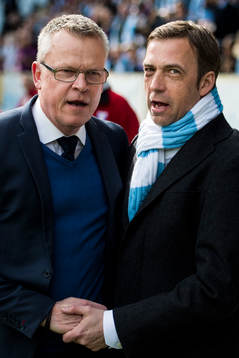 Norrköpings tränare Jan Andersson och Malmö FFs tränare