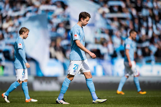Malmö FFs Oscar Lewicki och Kari Arnason deppar