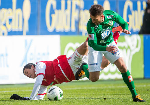Kalmars Romário Pereira Sipião och Jönköpings Fredric