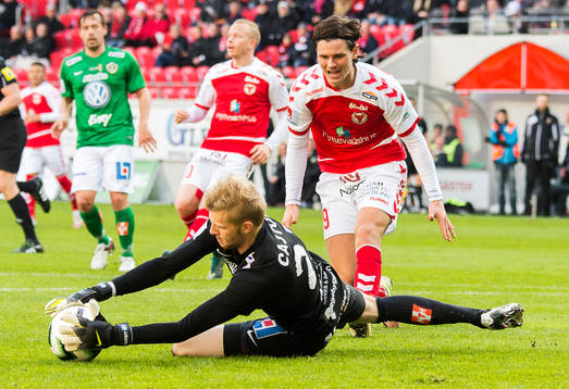 Jönköpings målvakt Anton Cajtoft och Kalmars Marcus